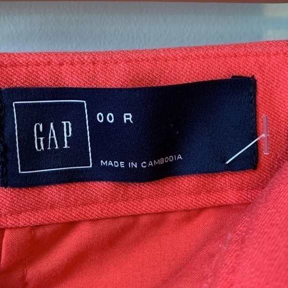 NWT GAP Skinny Ankle Mid Rise Two Way Stretch Pants Coral Size 00R - Picture 9 of 14